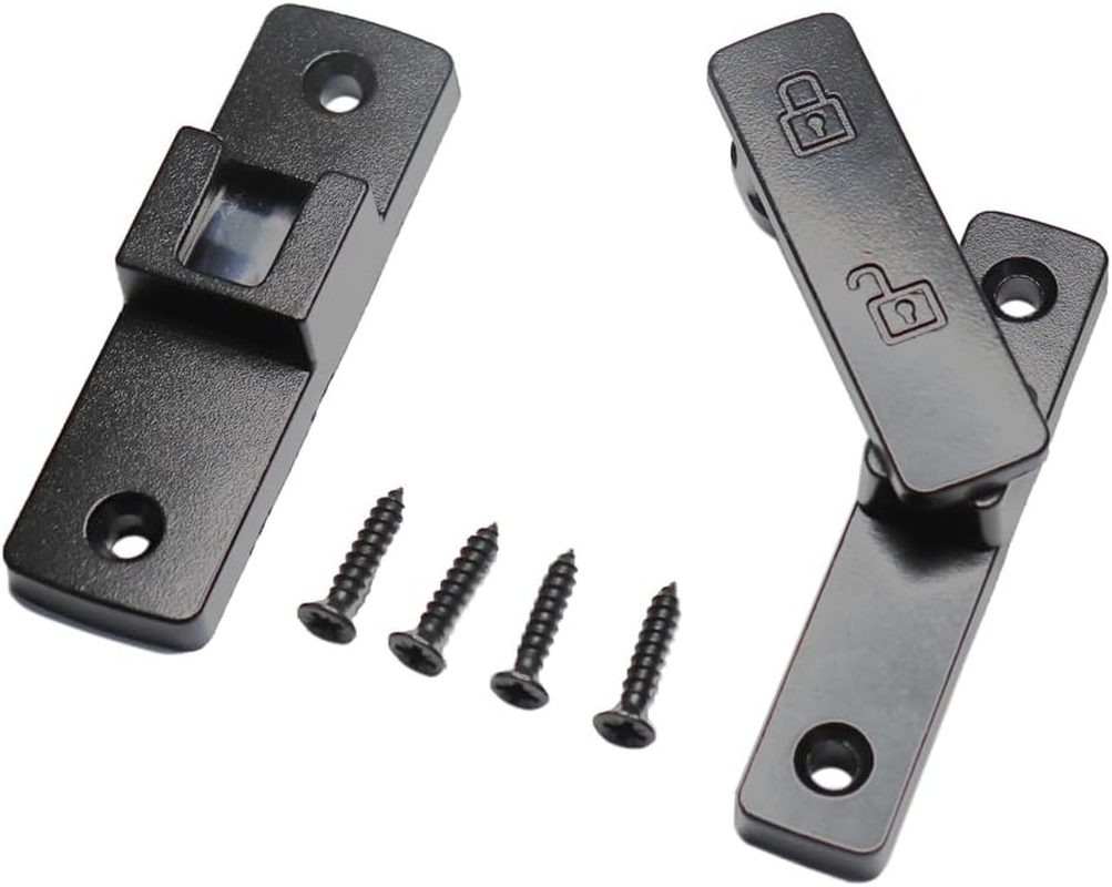 ETEKJOY Heavy-Duty Flip Latch Lock 90/180 Degree Sliding/Swinging Door Lock Latch Bolt for Gate Barn Garage Garden Fence Shed Window Cabinet (Black+Luminous, 180 Degree) image number 5