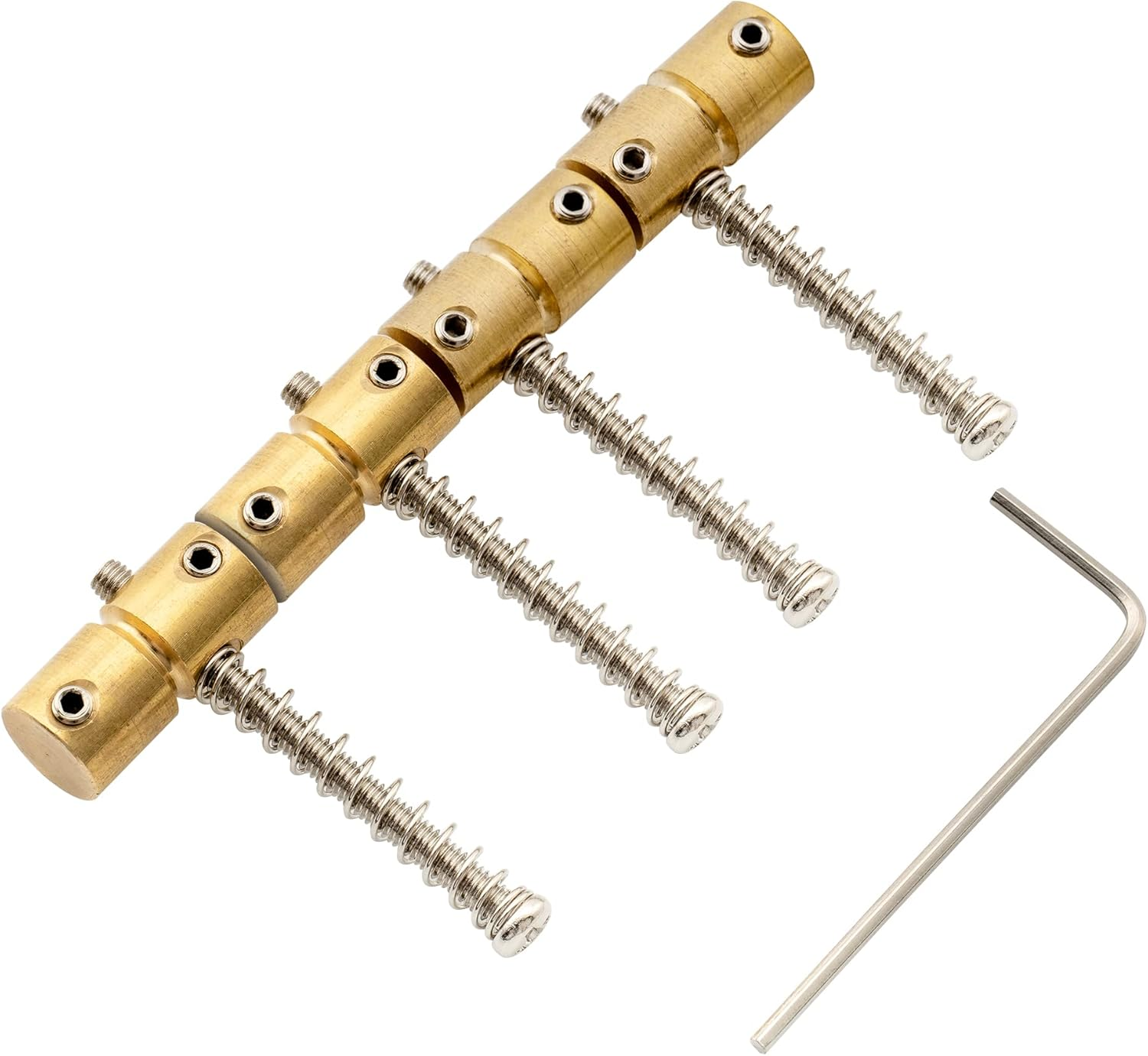Musiclily Pro 57Mm Brass Bass Bridge Saddle Set for 4 String Precision Jazz Bass (4 Pieces)