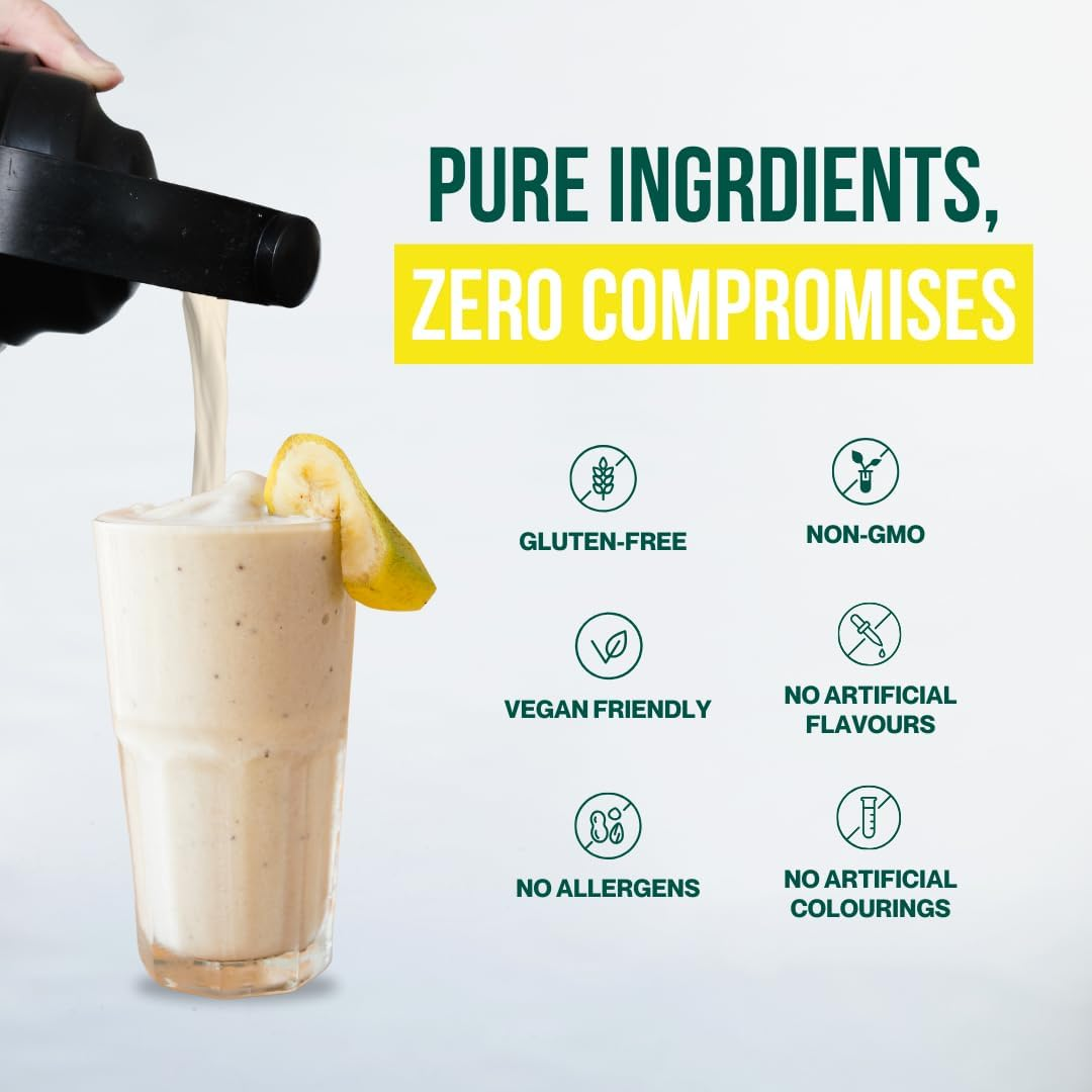 Vybey&reg; Protein-Rich Nootropic Complete Meal Replacement | Plant Protein Based | 29G Protein | 26 Vitamins & Minerals | 100% Real Food | Banana Flavour image number 3