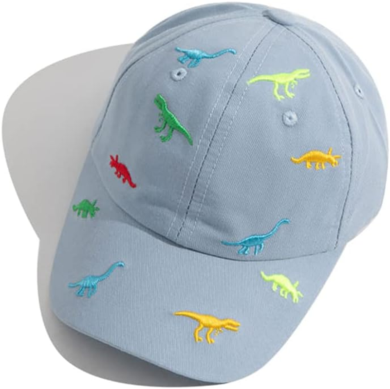 2-6 Years Children'S Dinosaur Baseball Cap Summer Sun Hat for Kids, Unisex Cotton Embroidered UV Protection Hat Golf Baseball Sports Cap Beanie Hat for Boy Girl Baby Infant Toddler