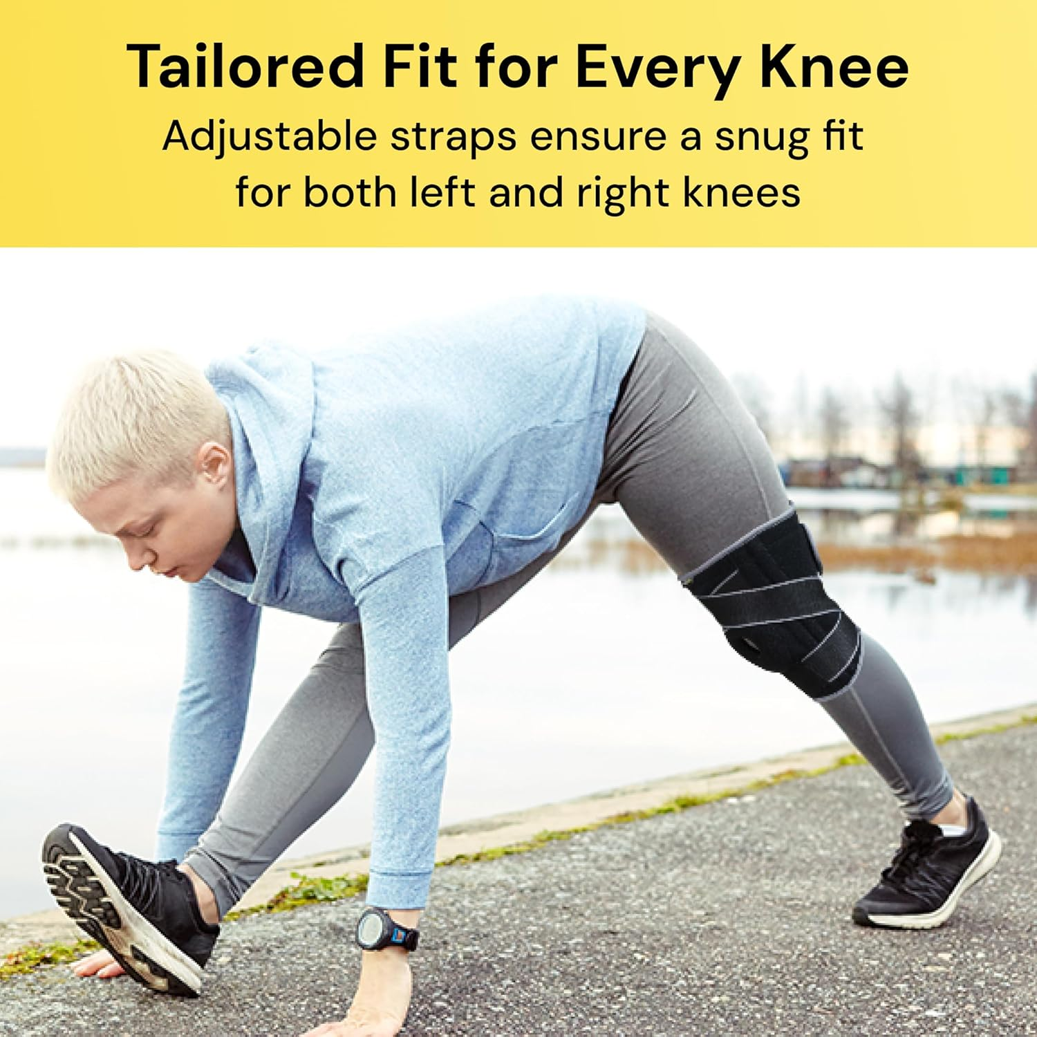 Braceup Knee Brace with Side Stabilizers & Patella Gel Pads - Ultimate Knee Support for Knee Pain, Arthritis, and Patella Stabilization (L/XL) image number 2