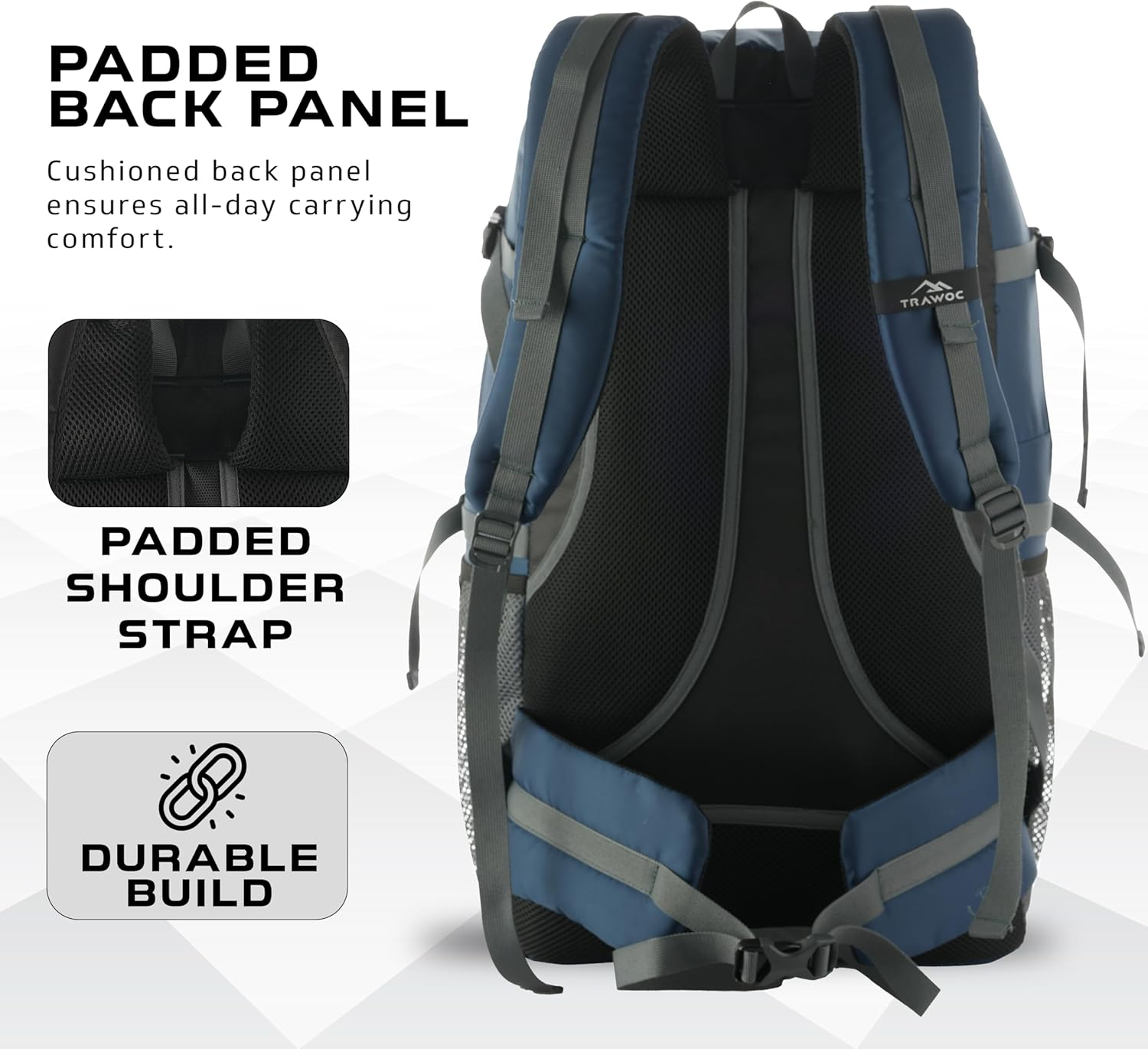 TRAWOC BLAZE 55 Liter Travel Backpack Daypack Bag for Camping Hiking Trekking Bag for Men & Women image number 3