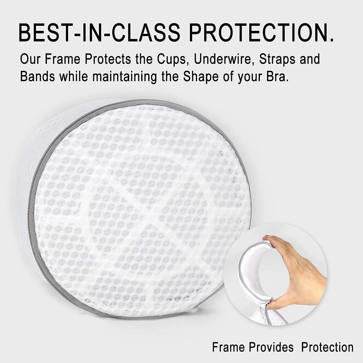 PELLUM 3Pcs Durable Honeycomb Mesh Laundry Bags for Delicates, Bra Washer Protector, Bra Lingerie Wash Bag