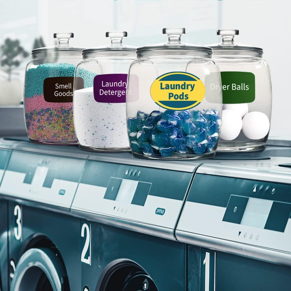 Daitouge 2.5 Gallon Glass Jars with Lids, Large Cookie Jars with Big Opening, 1 Pack Food Storage Canister for Kitchen, Great for Storage Flour, Rice, Sugar, Pasta, Candy image number 4