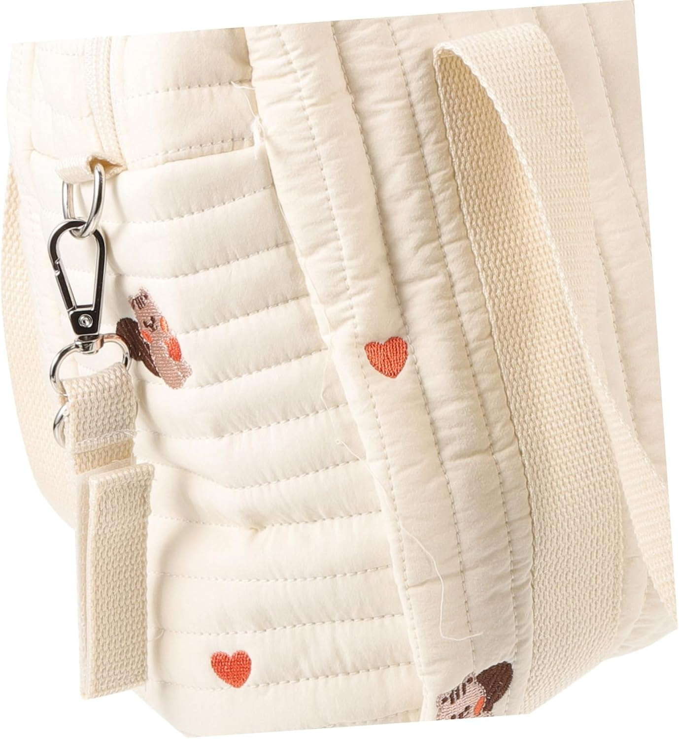 Cotton Diaper Bag Compact Portable for Travel Outdoor Double Straps Tote Storage image number 4