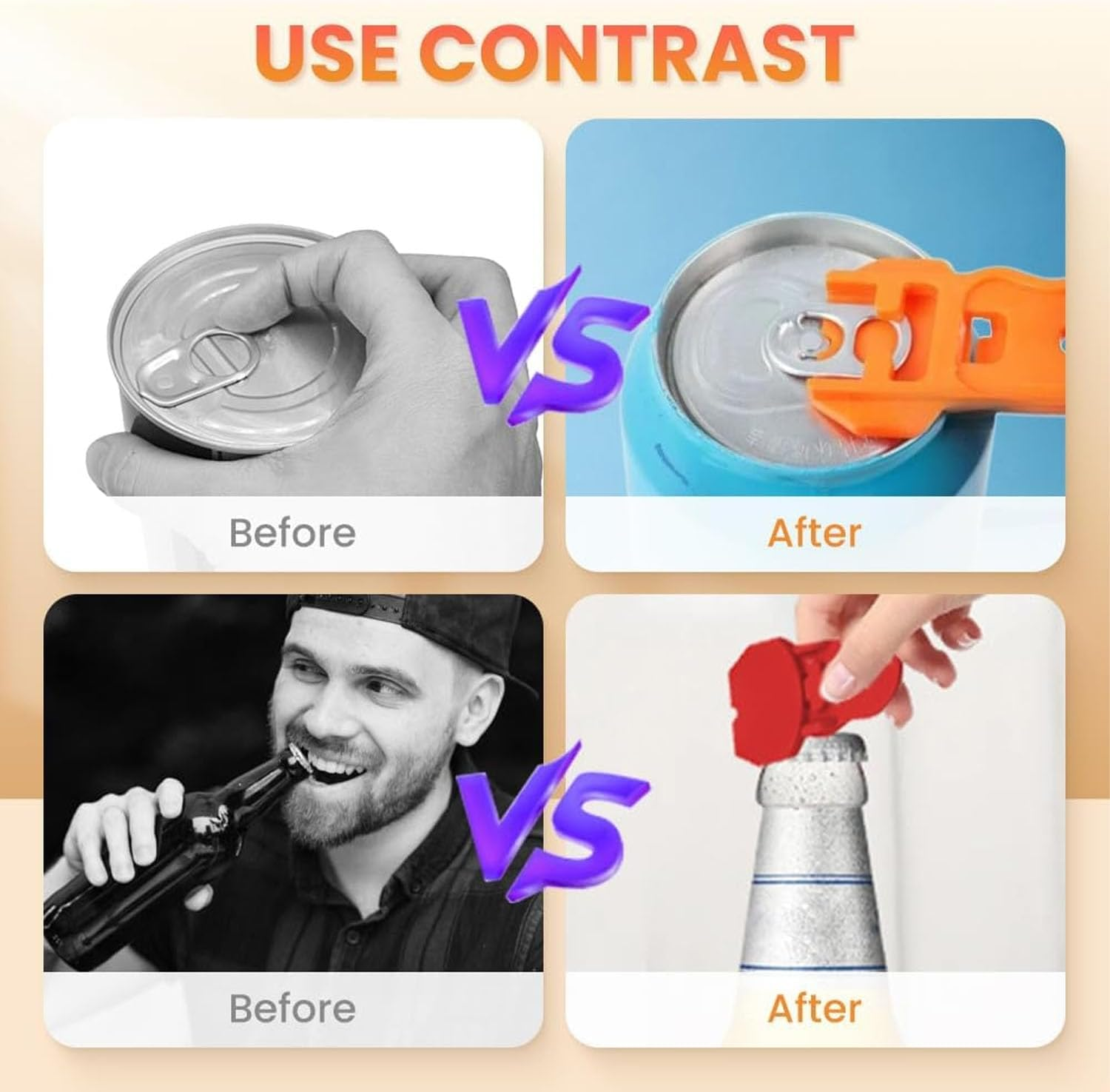 Simple Can Opener, Easy Can Opener Soda Beer Can Opener, Manual Easy Can Opener Colorful Drink Can Protector Cap for Pop, Coke, Beer, Soda Aluminum Beverage