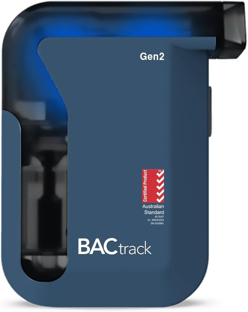 Bactrack Mobile Pro Gen2 Breathalyzer Australian Standard Smartphone Portable Breath Alcohol Tester Professional-Grade Bluetooth Breathalyser, Blue