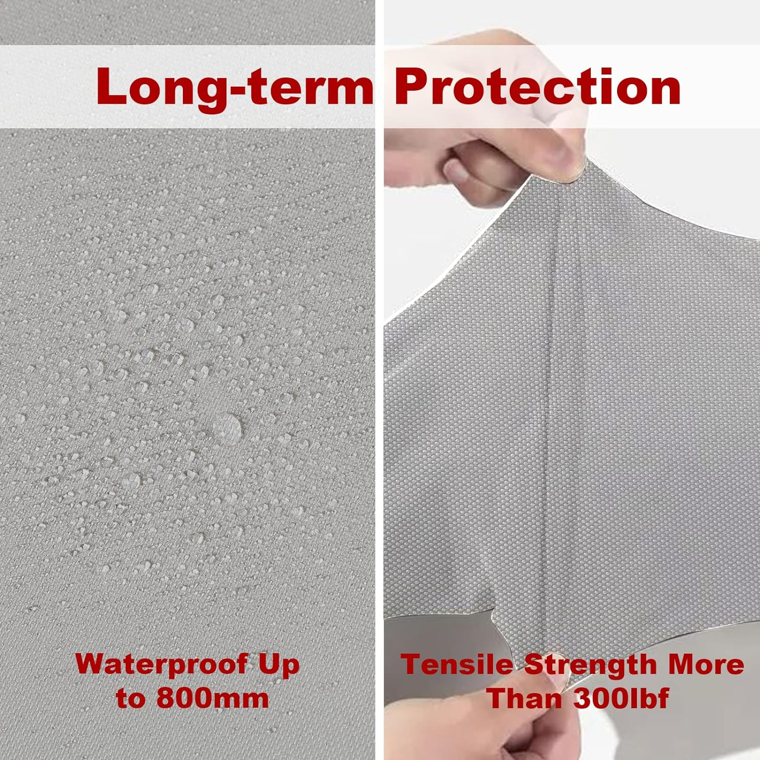Tuszom 900D 3PCS (28.5" L*19" W) RV Cover Repair Kit Waterproof Heavy Duty Self-Adhesive Canvas Patch Repair Kit for Boat Cover RV Cover image number 1