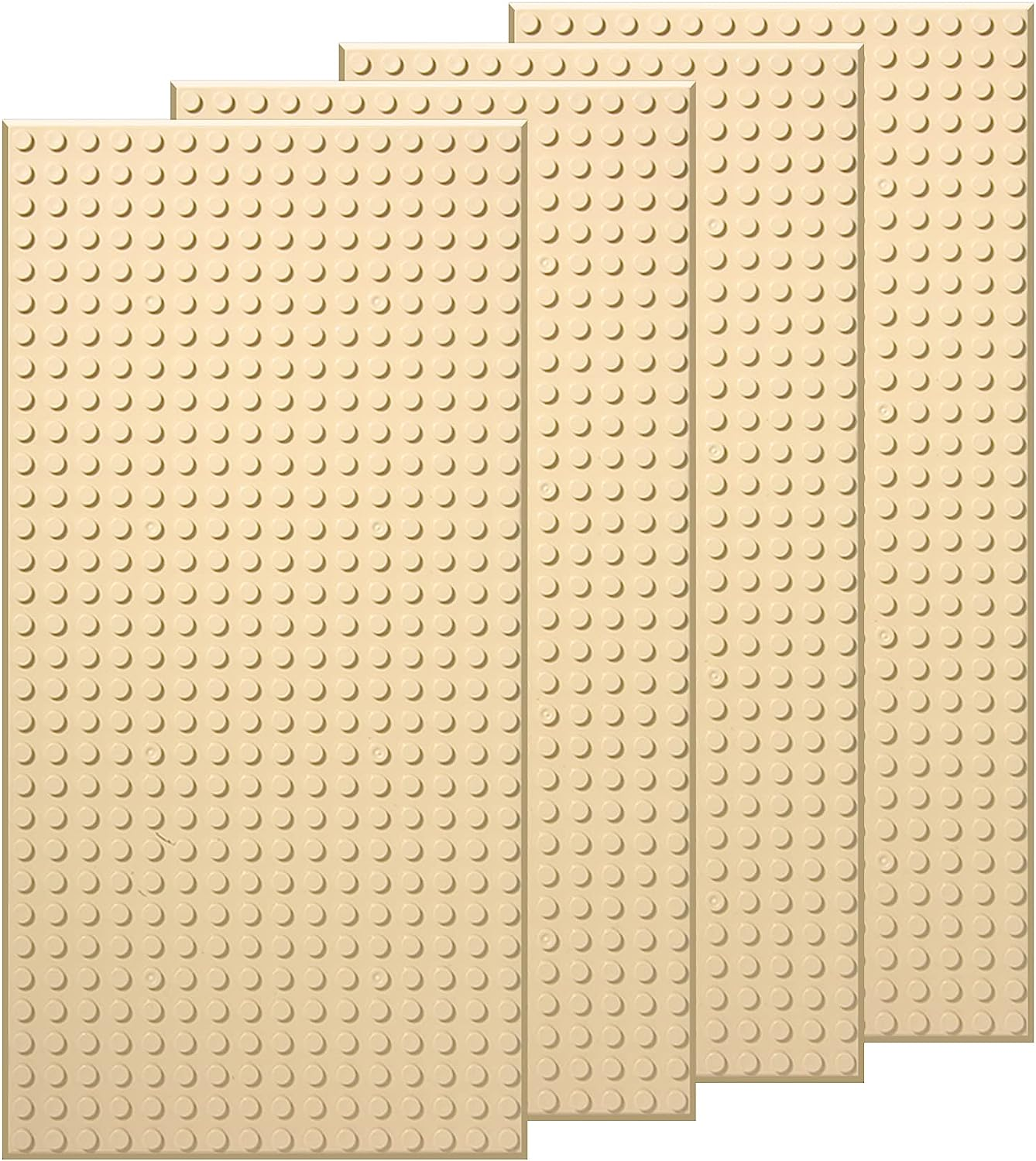 EKIND 4 PCS Classic 5" X 10" Building Baseplates, Compatible with Major Brands Toy Bricks, Encourage Logic & Creativity through Play, Ideal STEM Activities for Children (4 Color) - Dark Gray image number 3