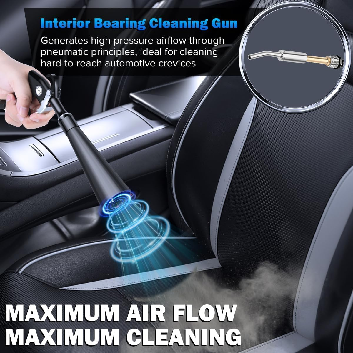 High-Pressure Air Blow Gun for Car & Dry Cleaning, 2 Nozzle Air Compressor Accessory - Efficient Dust & Dirt Removal for Automotive, Home & Workshop image number 1