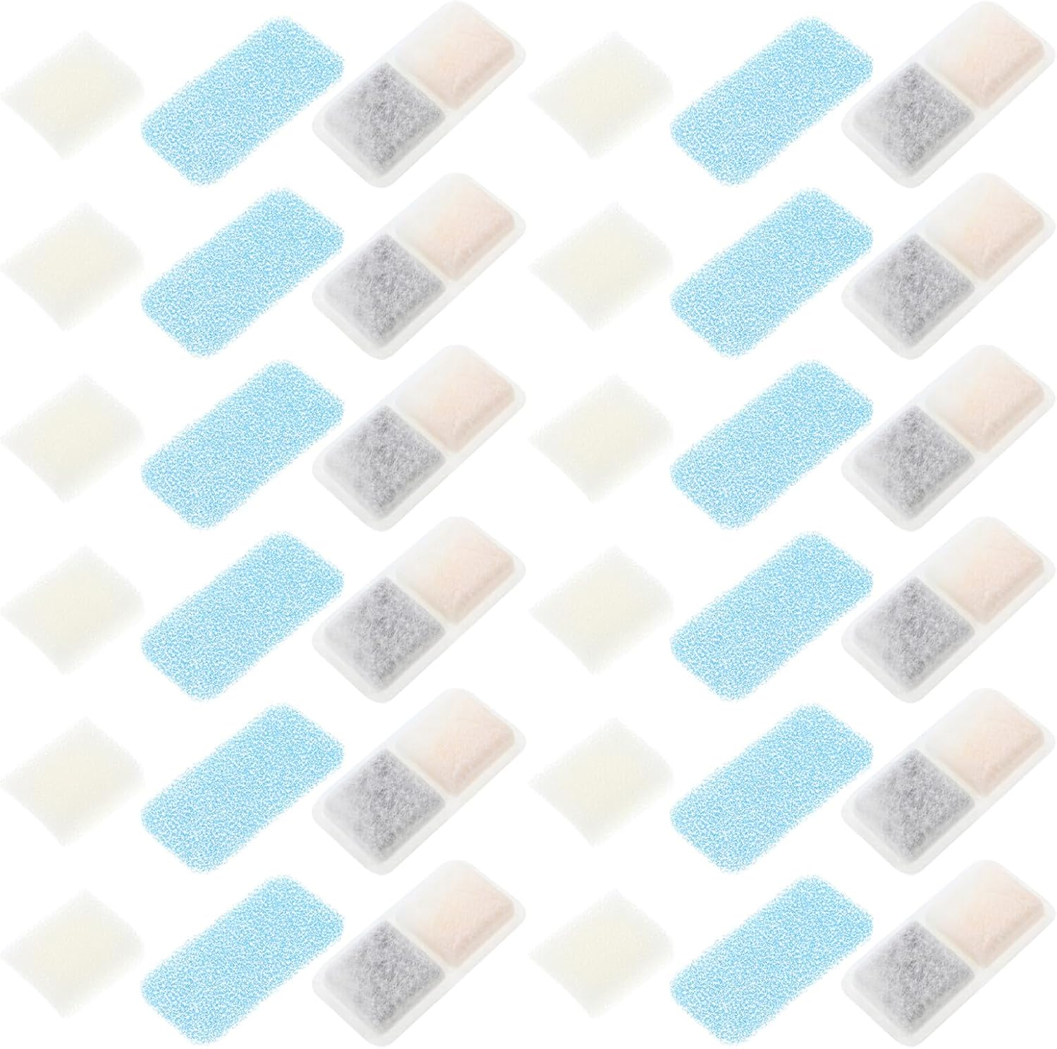 WATIIFUFU 48Pcs Pet Fountain Filter Elements Compatible with Oneisall Cat Dog Water Dispenser Replacement Cartridges for Automatic Drinking Fountains Easy-Swap Lightweight Consistent Flow image number 6