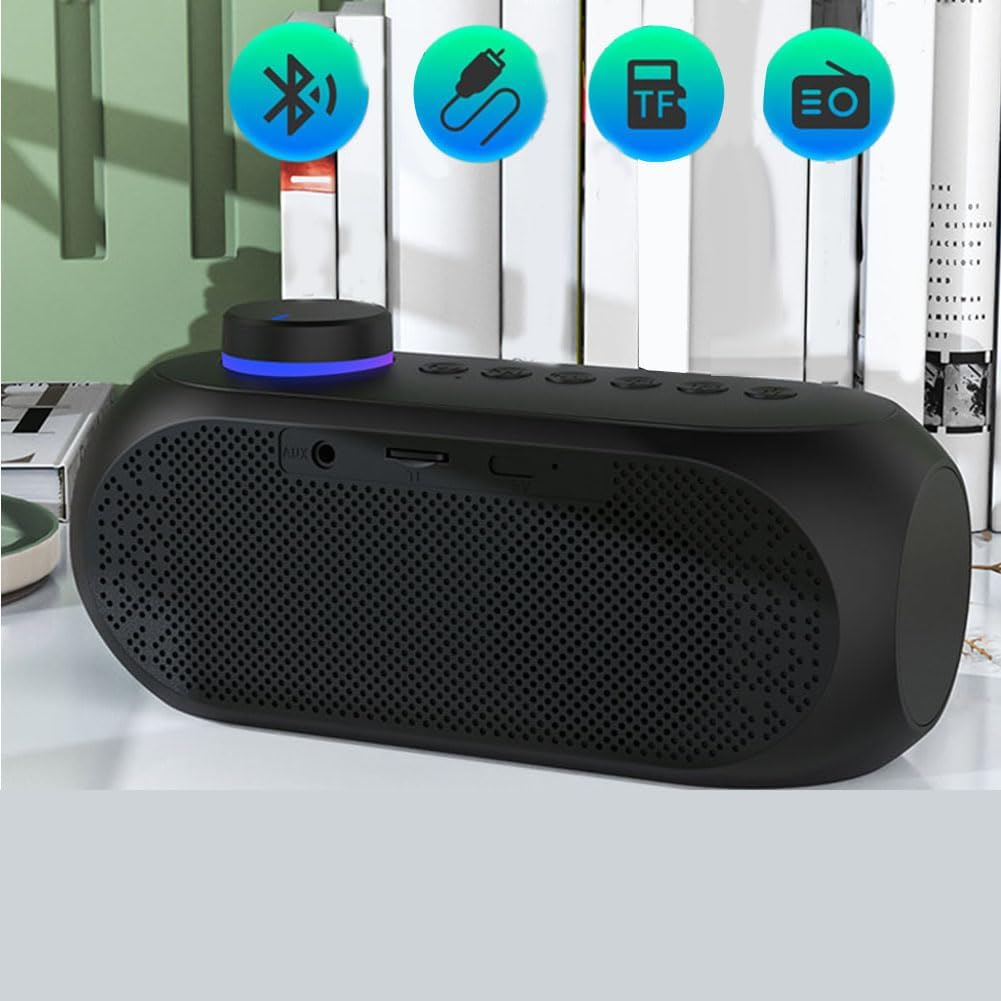 Byttlerom Portable Mini FM Radio Receiver Hifi Sound RGB Bluetooth Speaker with Clock Dual Alarm Clock Support Handsfree -A Easy to Use image number 5