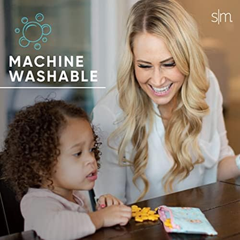 Simple Modern Disney Reusable Snack Bags for Kids | Food Safe, BPA Free, Phthalate Free, Polyester Zip Pouches | Washable & Refillable Sandwich Bag | Ellie Collection | 3 Pack | Princess Rainbow