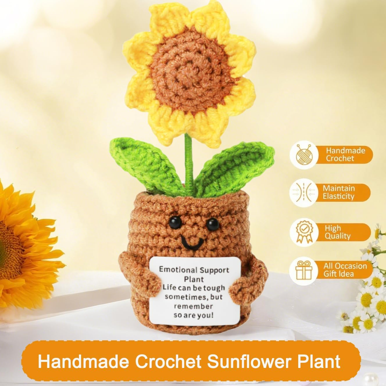 JORTINE Sunflower Gift Set for Women, Gift Set Glass Cups, Valentine'S Day Gift, Original Idea for Birthday, Best Gift for Friend, Sister, Colleague - Yellow image number 7