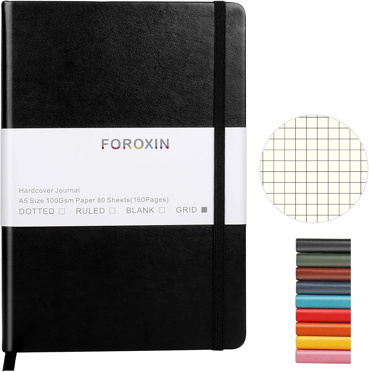 Journal Notebook (A5-Lined, Dark Green),192 Pages, Medium 5.7X8.3 Inches - 80 Gsm Thick Paper, Hardcover