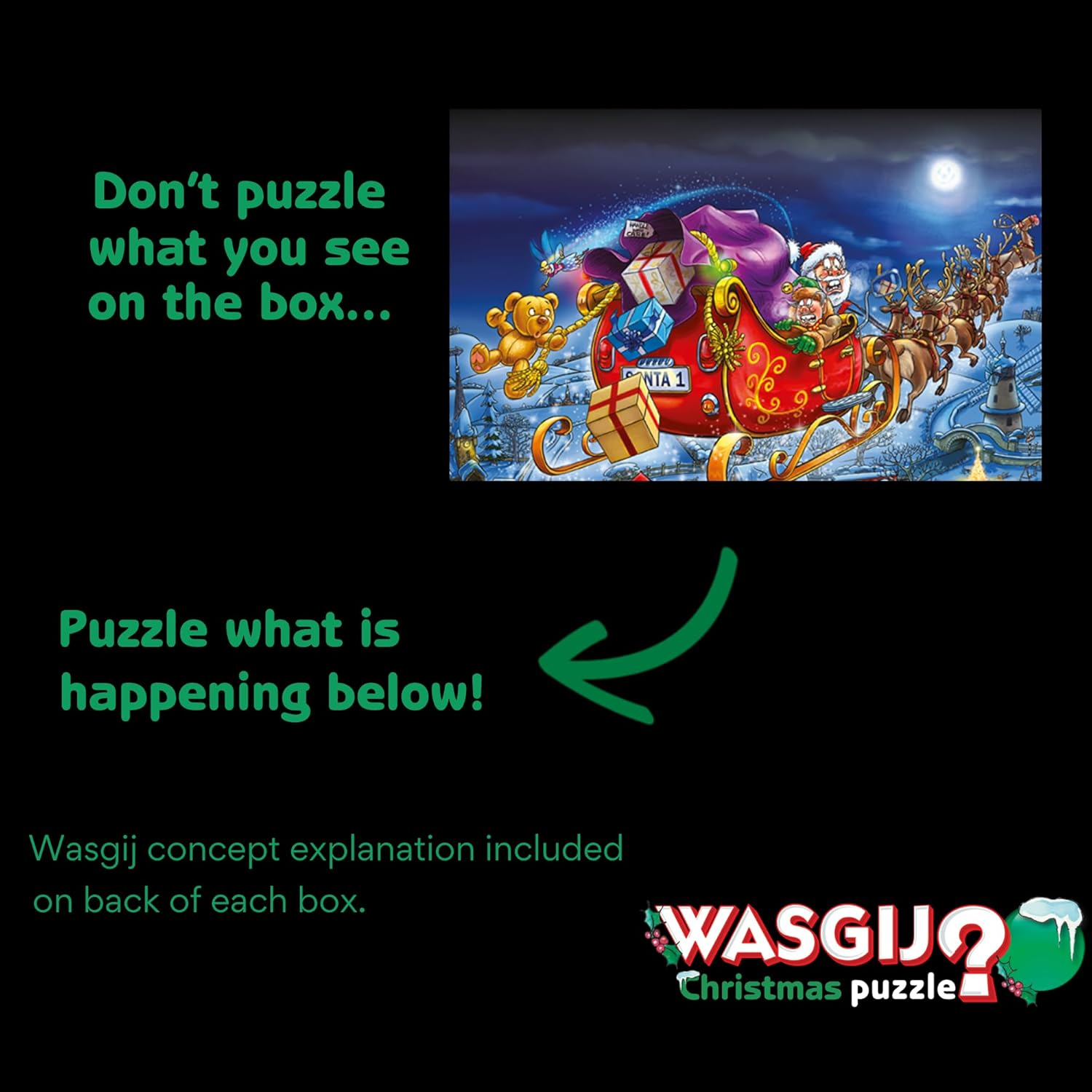 Jumbo Wasgij Christmas Advent Calendar Puzzle (24 X 54 Pieces) image number 1