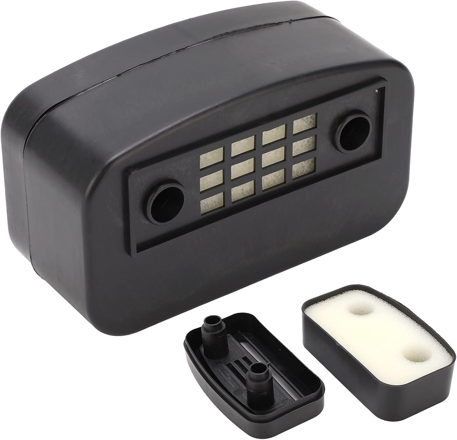 65Mm Air Compressor Silencer, Air Intake Filter, Block Dust& Reduce Noise, Sound Noise Muffler for Piston Compressor Blower Boiler, Plastic Shell Square image number 2