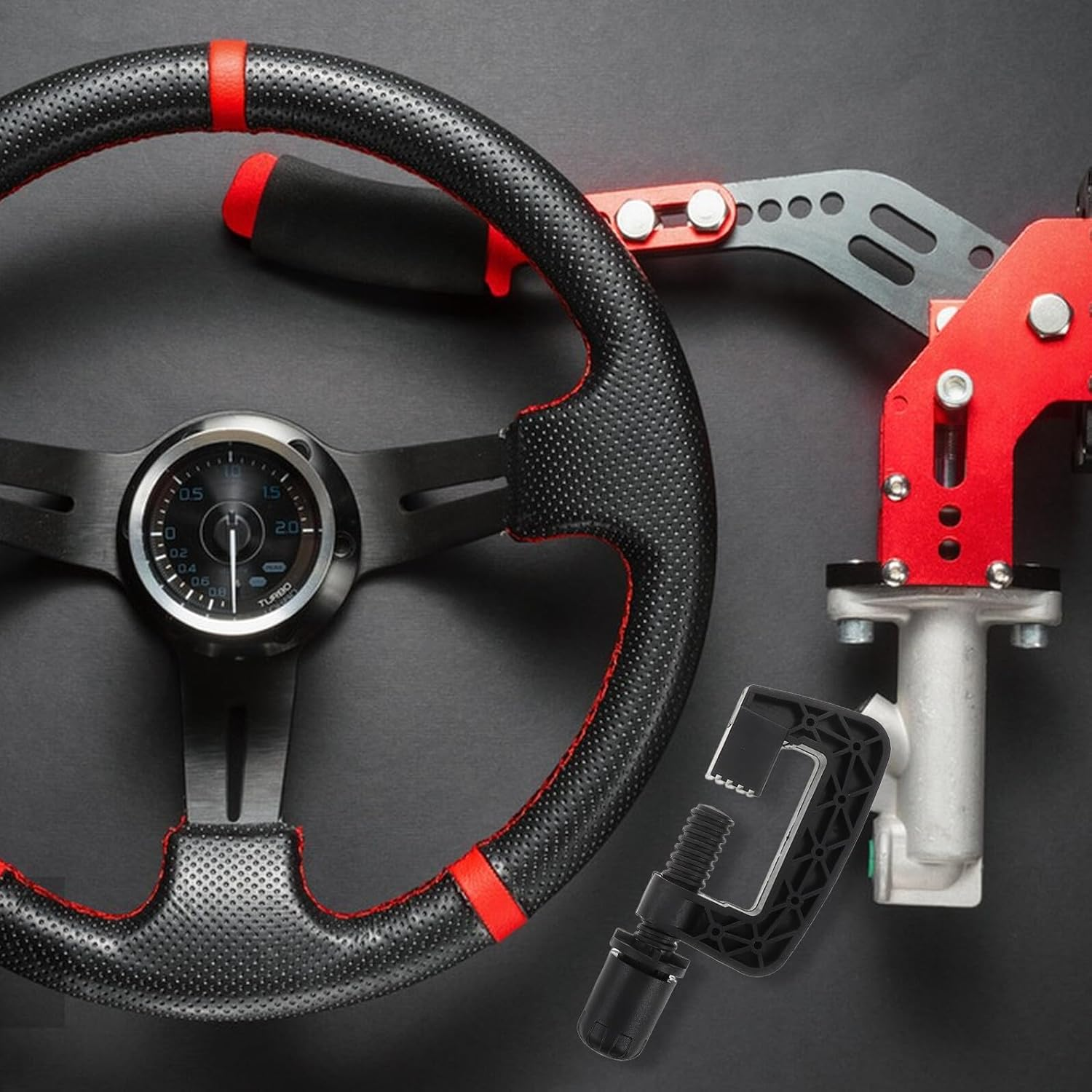 Game Steering Wheel Clamp for Original Mount Racing Car Modified Part Plastic Fixing Accessory Compatible with Gaming Racing Wheels Sturdy Replacement Clip image number 2