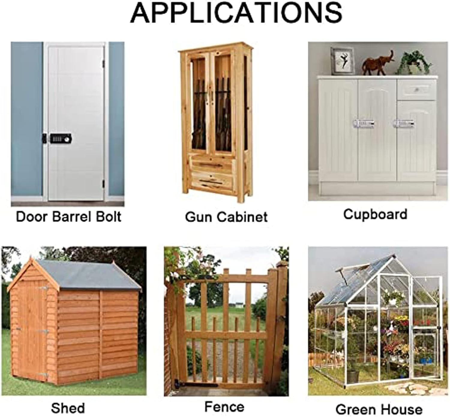 Slide Bolt Door Lock (COMBI4) - 4-Wheel Combination Bolt Door Lock - Weatherproof Die-Cast Housing - Tamper-Proof Sliding Lock - High Security Gate Lock for Home & Garages (Grey-1) image number 3