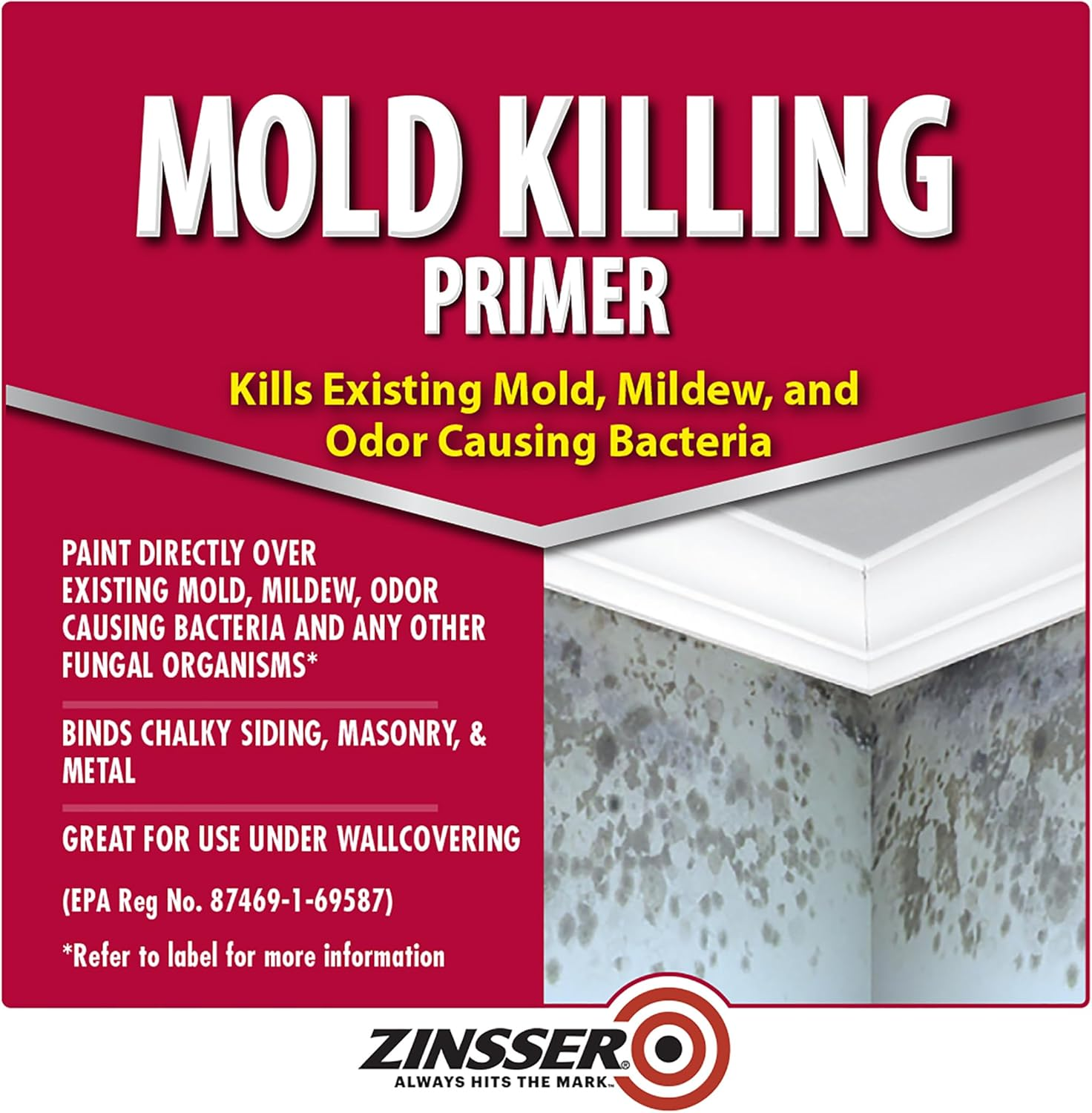 Qt Zinsser 276087 White Zinsser, Mold Killing Primer Water-Based Mold Killing Primer image number 5