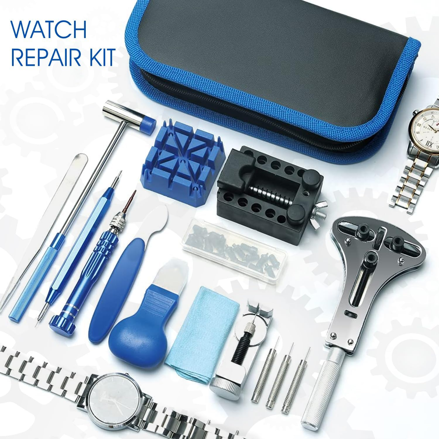STORMHERO Watch Repair Kit 436IN1, Watch Repair Tools Kits, Watch Case Opener, Watch Battery Replacement Tool, Watch Band Link Removal Tool, Spring Bar Set with Carrying Case image number 5