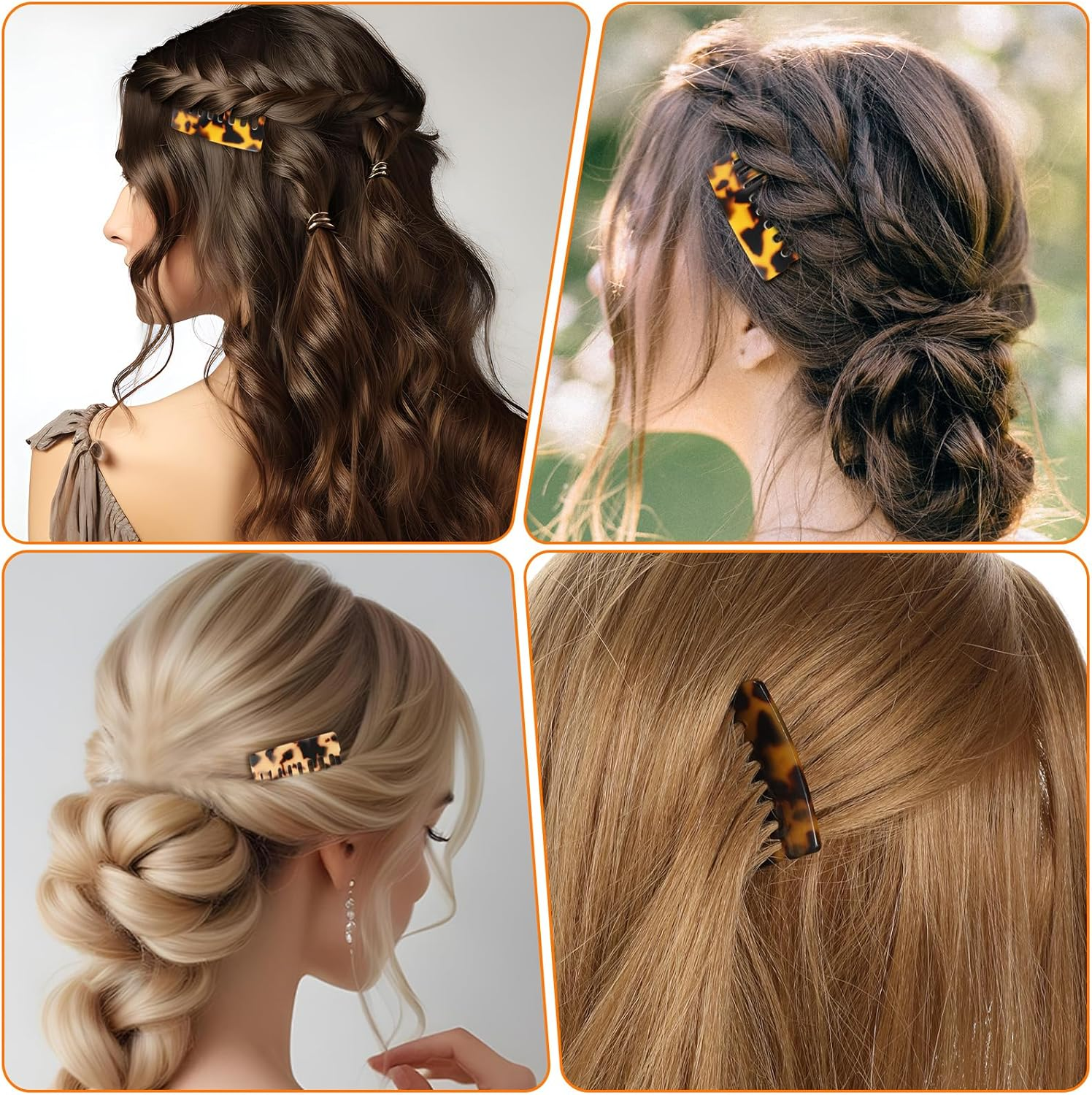 Pack of 2 Hair Comb for Plugging, French Hair Comb Clip, Hair Combs for Hair, Hair Combs, Hair Comb for Women image number 4