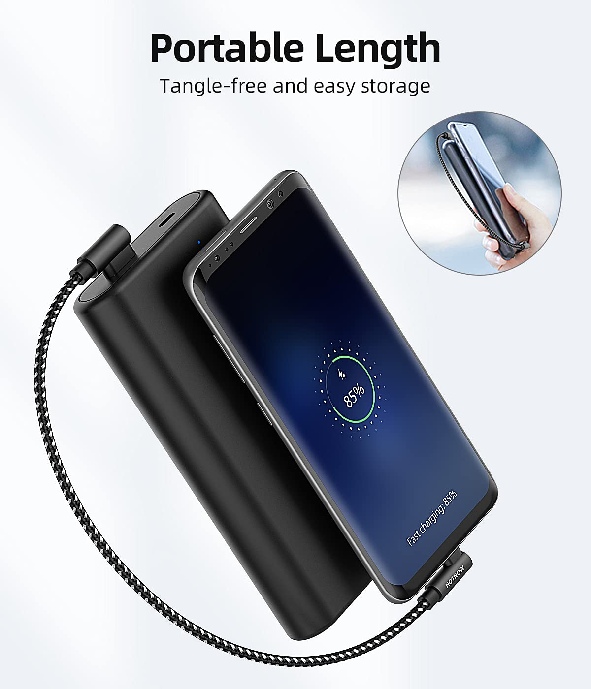 HOTNOW Short Right Angle USB to USB C Cable 30Cm 3Pack, 0.3M 90 Degree USB C Charging Cable Compatible with Iphone 17 16, Galaxy S25 S24, Power Bank and Other Type C Devices