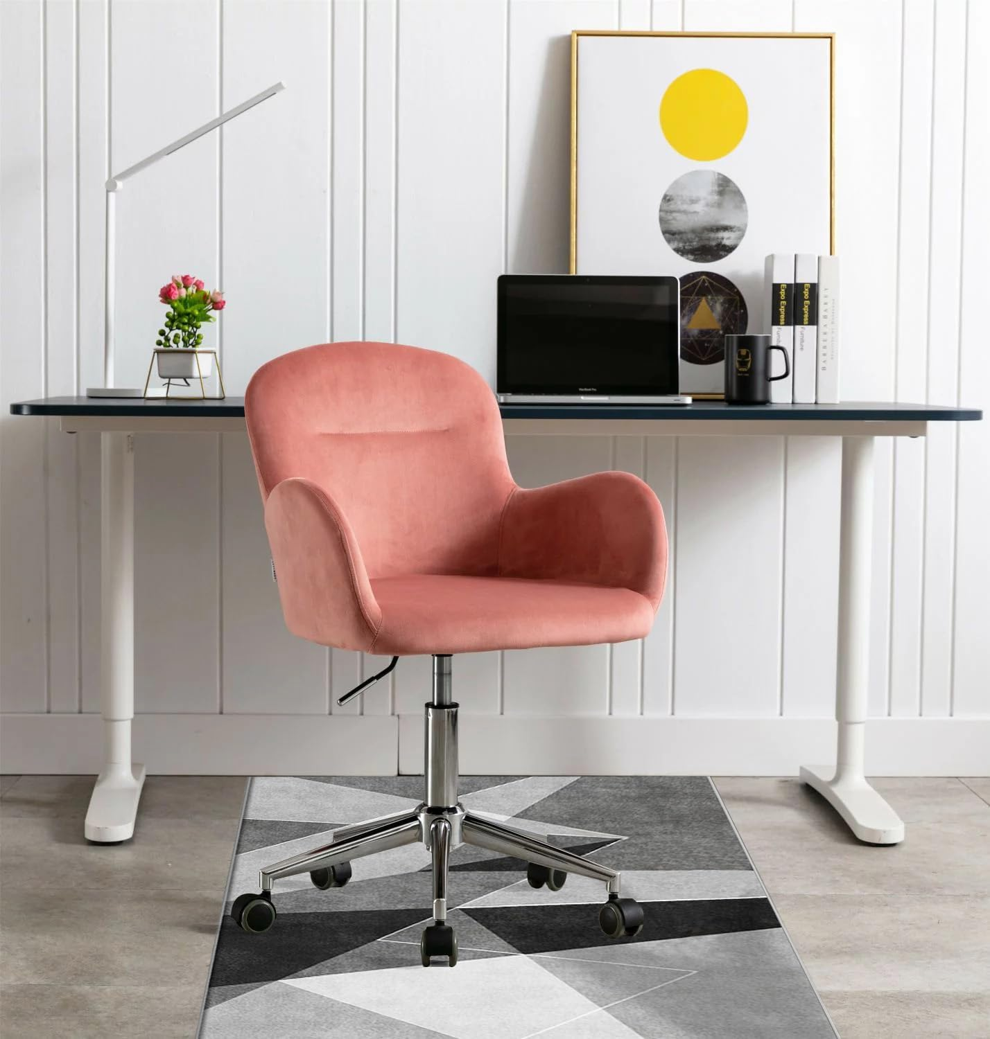 Office Chair Mat for Hardwood Floor, 100 * 120 Cm Rug Easy to Move, Floor Mat for Chair Rolling Chair Mat Office Home Anti-Slip Desk Chair Mat, Office Chair Mat for Hard Floor (Grey)