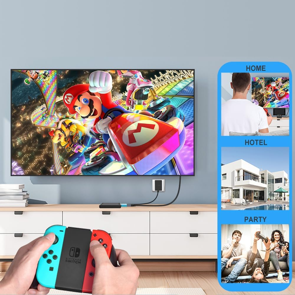 GOPALA Portable Switch Dock Replacement - 4K HDMI TV Dock with 100W PD Charging for Nintendo Switch/Oled/Steam Deck