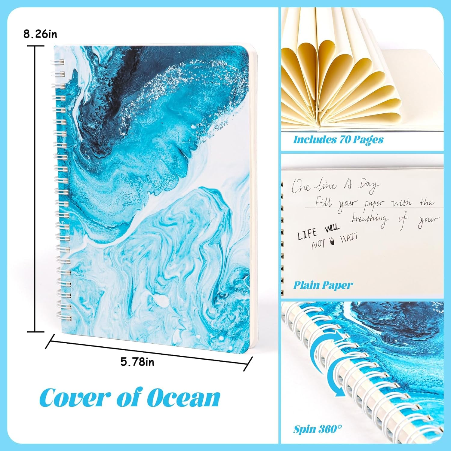 MOTYYA DIY Journal Set for Girls Ages 8-12 - Kids Diary Journaling Kit for Writing, Ideas Birthday Gifts and Toys for 8 9 10 11 12 13+ Years Old Teenage Girls Kids image number 6