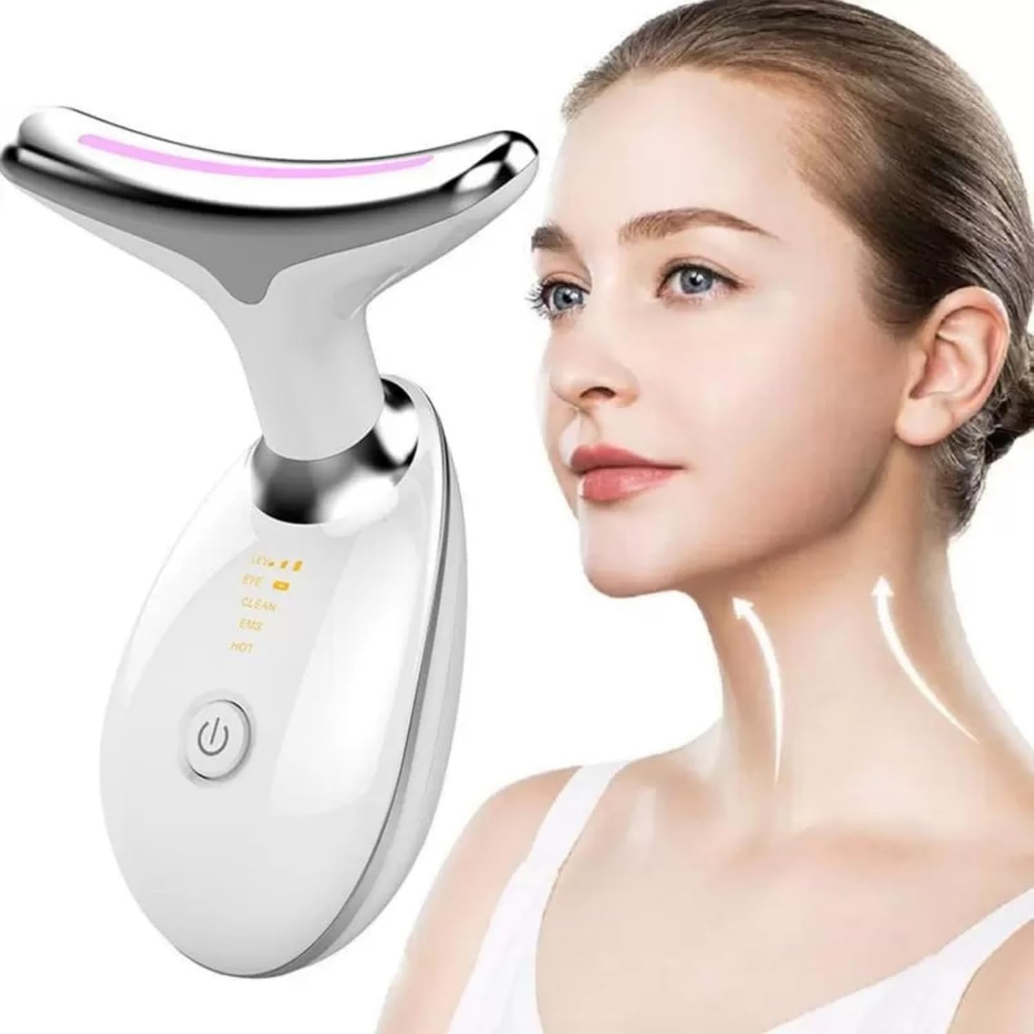 DOCOCO Face and Neck Massager, 45&deg;C Thermal Red Light Therapy for Face, Portable Facial Massager for Skin Tightening, Face Lift, Face Sculpting Tool