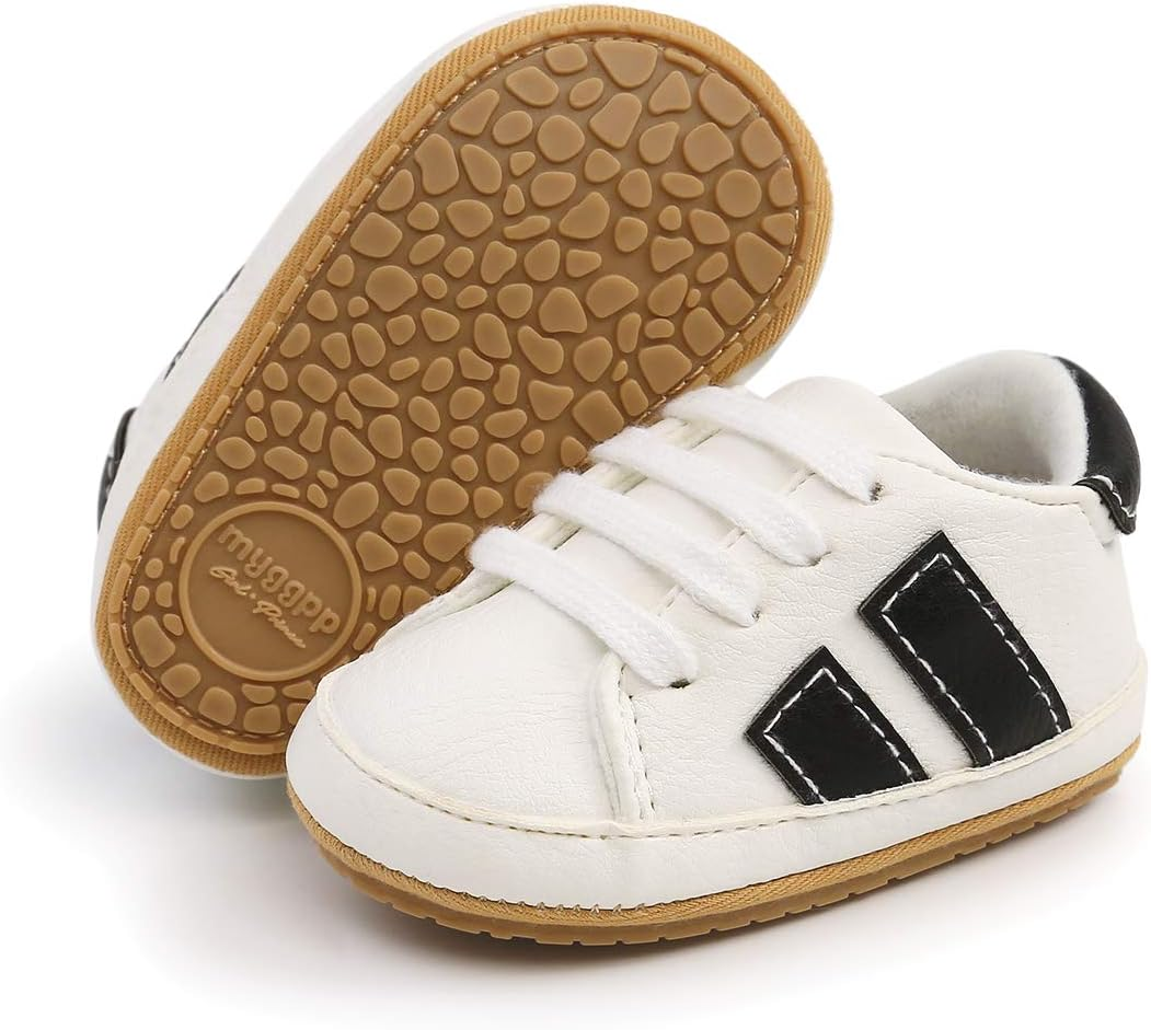 Baby Boys Girls Shoes Non-Slip Rubber Sole High-Top PU Leather Sneakers Infant First Walking Shoes Toddler Crib Shoes Newborn Loafers Flats.