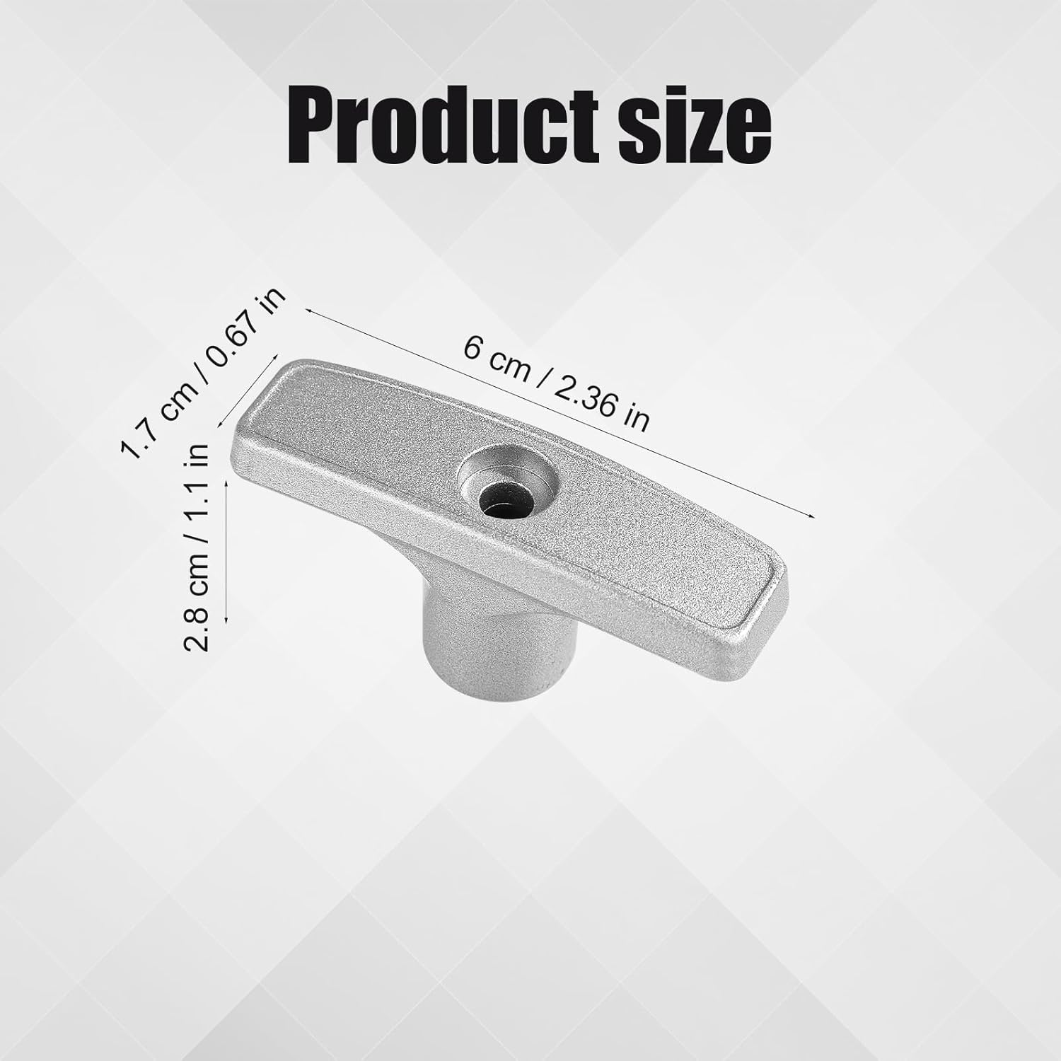 2Pcs RV Waste Valve Handle Replacements, Metal RV Tank Handle Replacement Set with 4 Nuts 2 Screws 2 Gaskets for Camper Sewer Tank Dump Release Valve Extension Rod