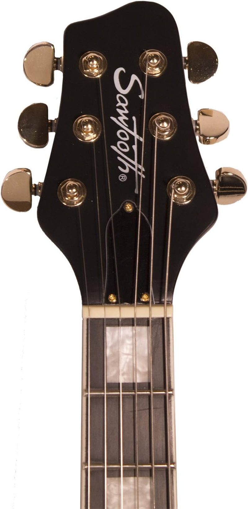 Sawtooth Heritage Series Left-Handed Maple Top Electric Guitar, Satin Black image number 5