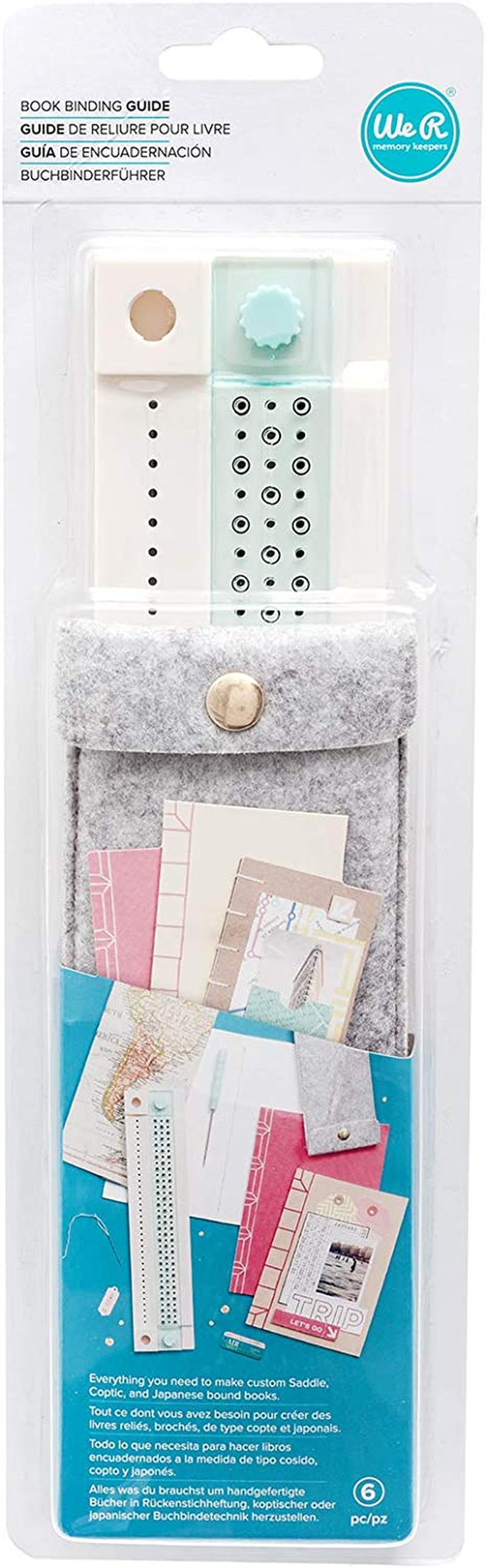 We R Memory Keepers 660443 0633356604433 Tool Journaling-Book Binding Guide (6 Piece), Multi image number 5