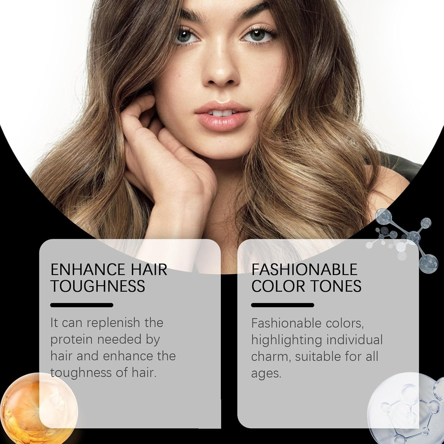 Polar-Hair Dye Shampoo, Natural Instant Dye Shampoo, Novahair Color Restoring Shampoo, Hair Color Shampoo for Gray Hair Coverage and Beard, Quick, Easy, Long Lasting, Safe (Dark Brown) - Black image number 3