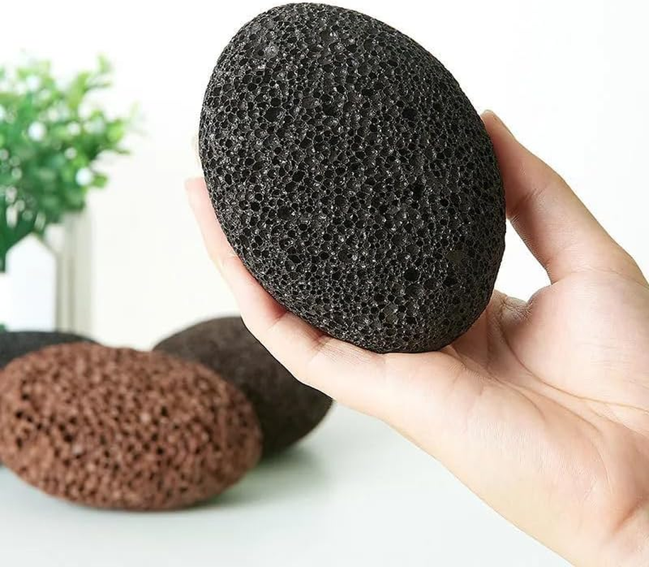 Pure Natural Volcanic Stone Foot Grinder for Removing Dead Skin from the Soles and Heels of the Feet, Removing Calluses and Keratin (Black, One Size) image number 2