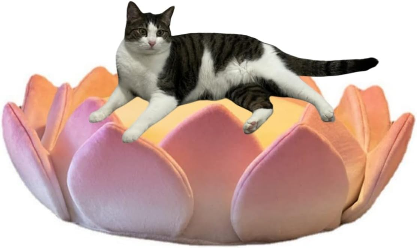 SSDHUA Cat Mattress Flower Cat Sofa Bed Cute and Comfortable Cat Nest Cushion Thickened Non-Slip Three-Dimensional Pet Bed Multifunctional Cushion Indoor Cushion (S) image number 3