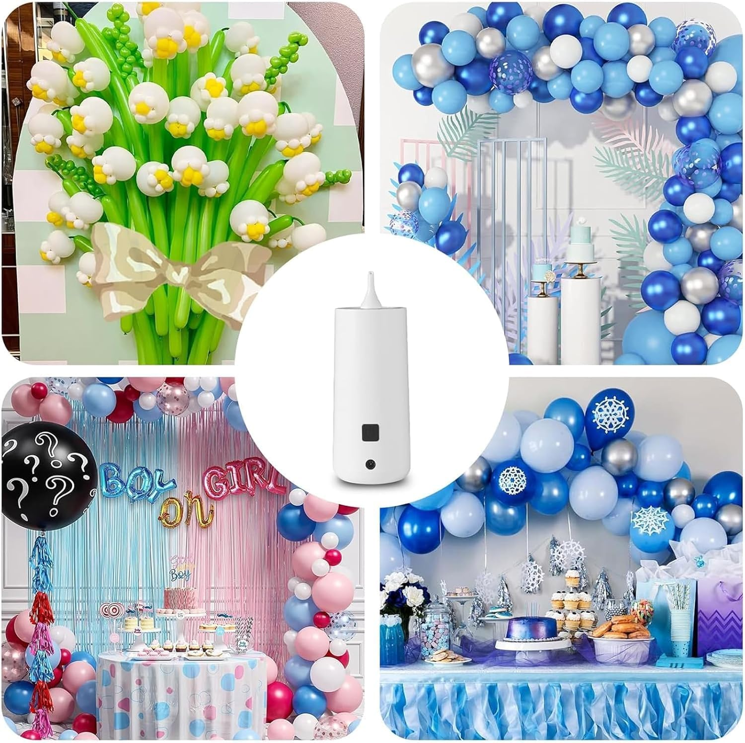 Balloon Pump Electric,Portable Dual Nozzle Electric Balloon Blower Machine,Portable Balloon Pump for Party Wedding Birthday and Festival Decoration,Graduation image number 3