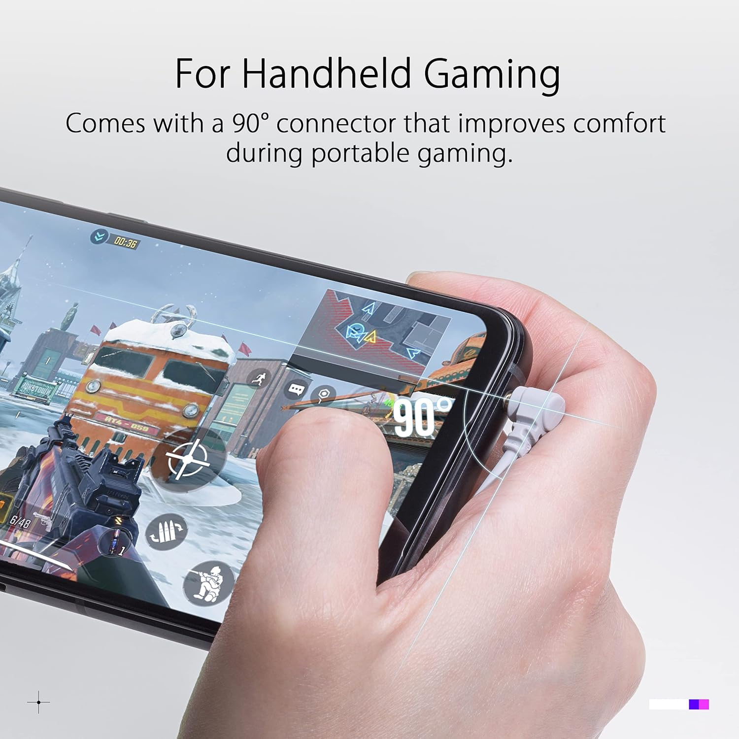 ASUS ROG Cetra II Core Moonlight White In-Ear Gaming Headphones (Liquid Silicone Rubber Drivers, 90&deg; Cable Connector, Hi-Res Audio, 3.5 Mm, for PC, Mac, PS4, PS5, Xbox One, Switch and Mobile Devices) image number 4