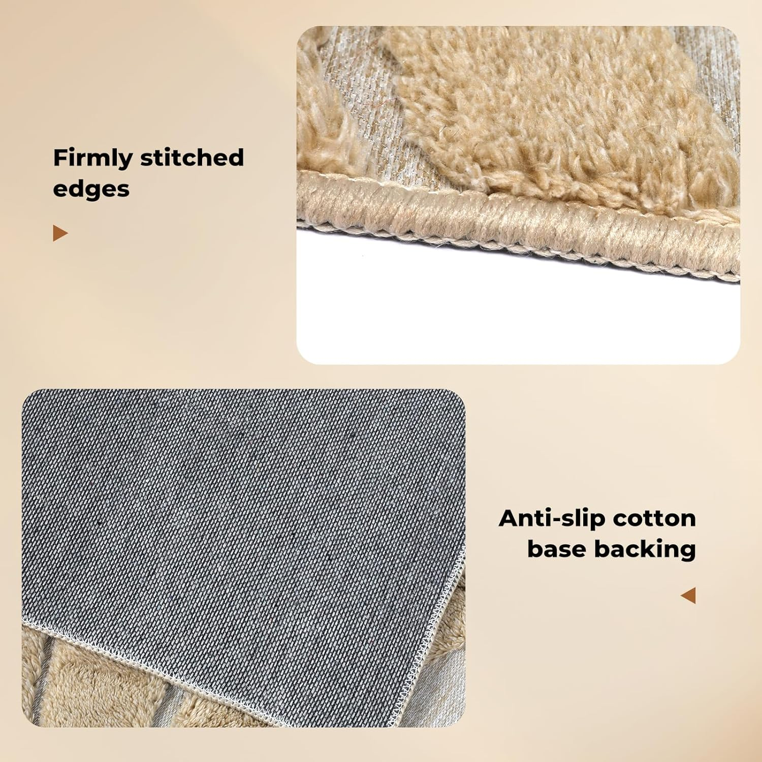Marlow Area Rug 200 X 230Cm with Non-Slip Backing Durable Floor Carpet Mat for Living Room Bedroom Home Decor Polyester Large Fluffy Shaggy Embossed Rug 10Mm Pile Washable Carpet (Leaf Brown) image number 5