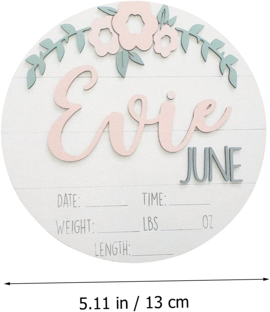 2Pcs Birth Announcement Sign for Newborn Milestone Photos Shower Prop Star Design image number 3