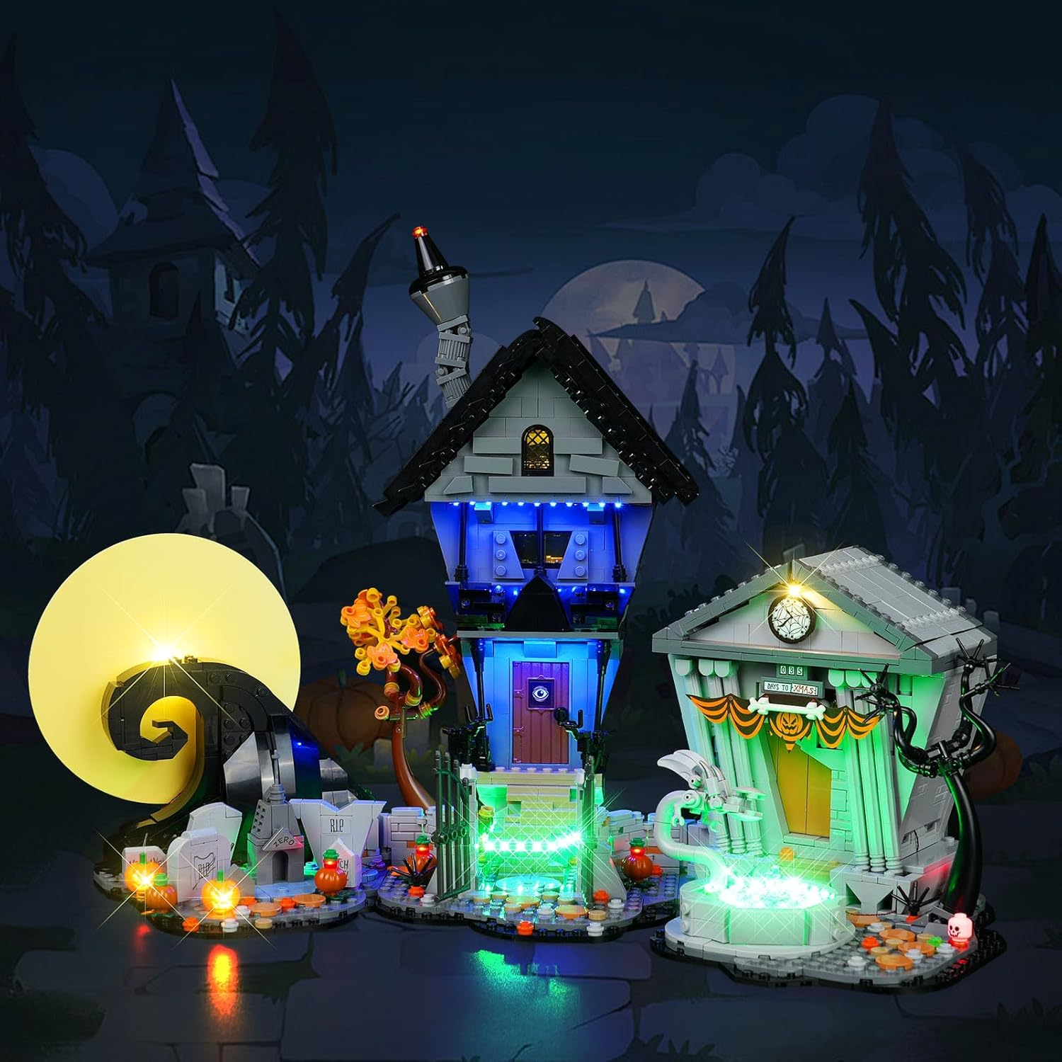 Cooldac LED Light Kit Compatible with  Tim Burton'S the Nightmare before Christmas, LED Lighting Set Compatible with  Nightmare before Christmas 21351 (Lights Only, No Models) image number 6