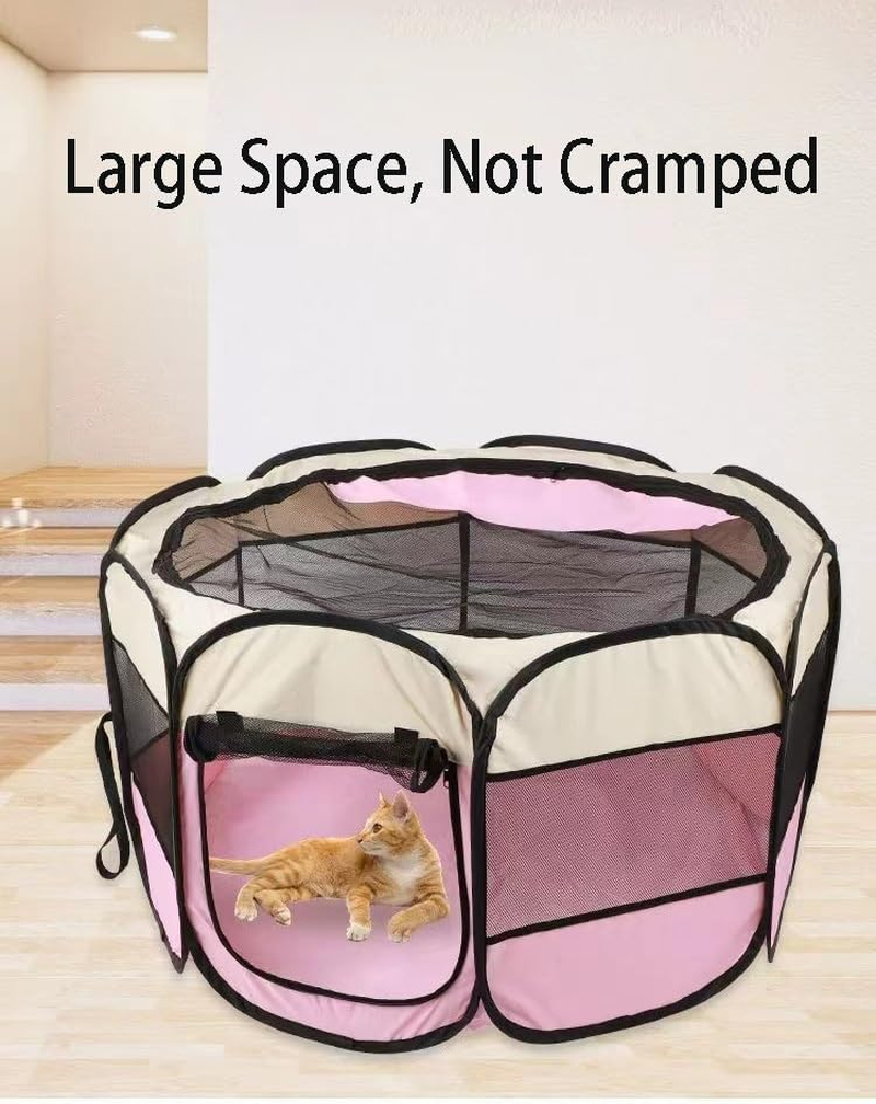 Portable Pet Pen, Collapsible Pet Exercise Tent, Indoor Outdoor Pet Pen for Small Dogs Dogs Cats Rabbits Kennel House Playground, Indoor Outdoor Travelling Camping Use ( Color : a , Size : 91*91*58Cm image number 4