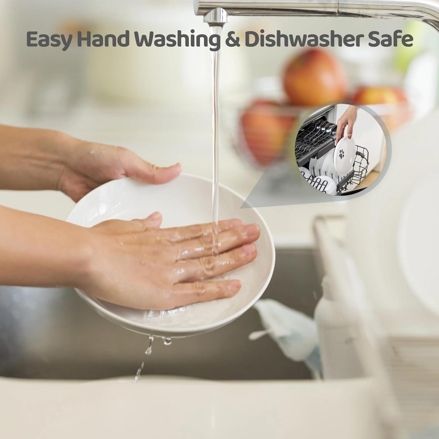 Dorakitten Ceramic Cat Food Plates for Wet Food, Wide Bowls to Stress Relief of Whisker Fatigue Cat Dishes, Shallow Bowls for Kittens2 image number 3