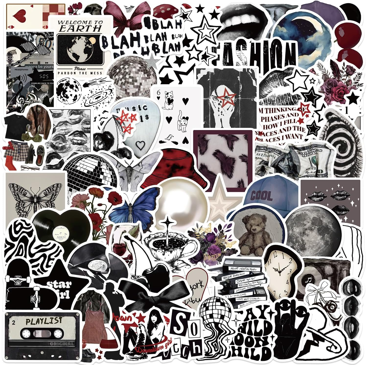 150PCS Romance & Dark Academia Book Stickers, Gothic Bookish Vinyl Stickers for Readers, Book Lovers Stickers Pack for Laptops, Water Bottles, Journals, Waterproof Decals