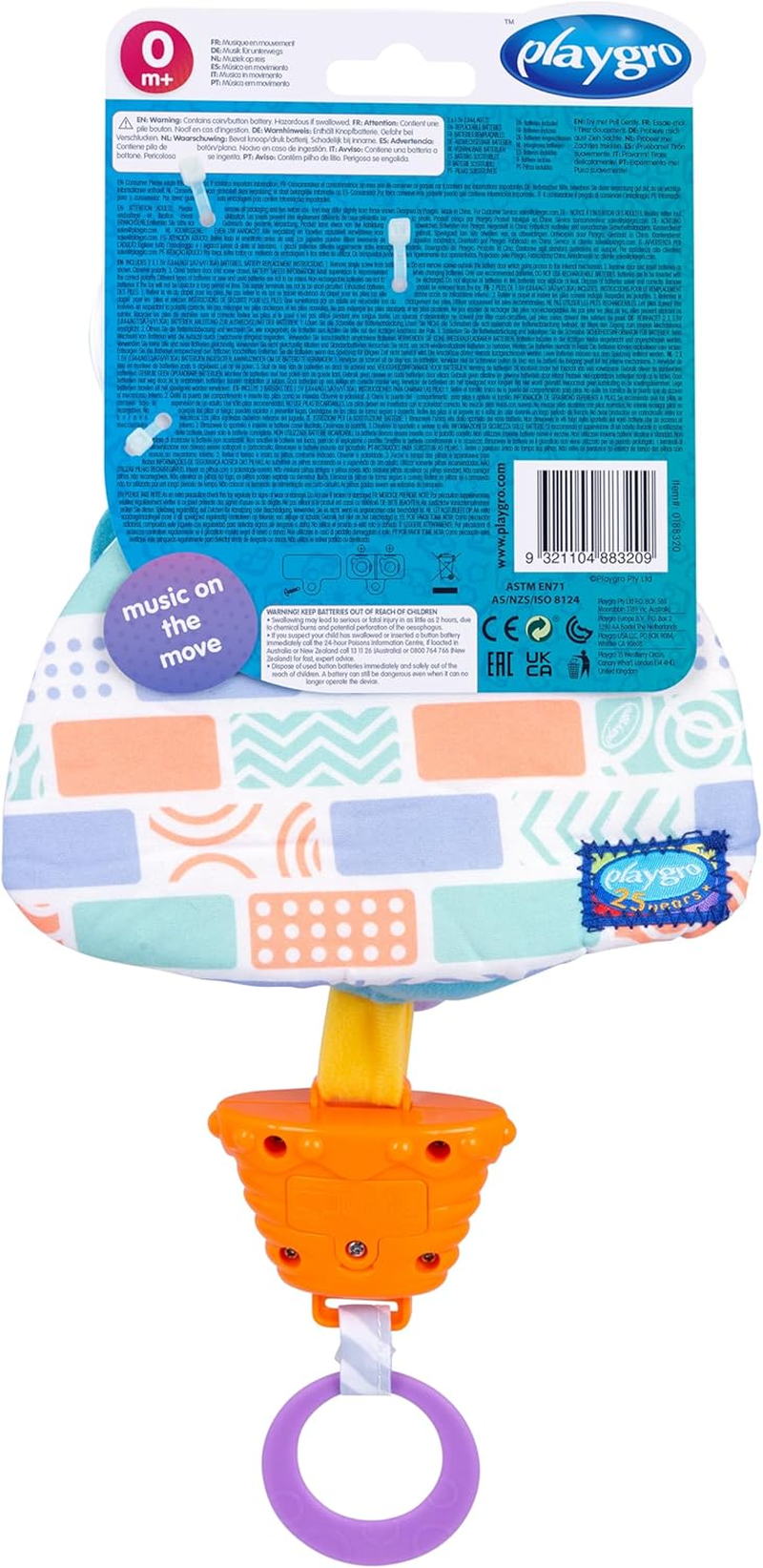 Playgro Polar Pals Musical Pullstring Bear Toy image number 2