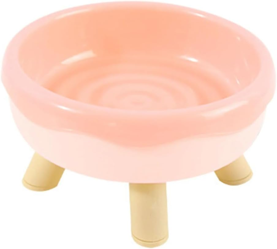 AIMALL Elevated Cat Bowl Donut Design | Anti-Knock High Bowl for Cats & Dogs | Ergonomic Pet Feeding Bowl | Non-Slip Food & Water Basin | Cervical Spine Protection | Sizes: 5.6 X 3.3 Inches
