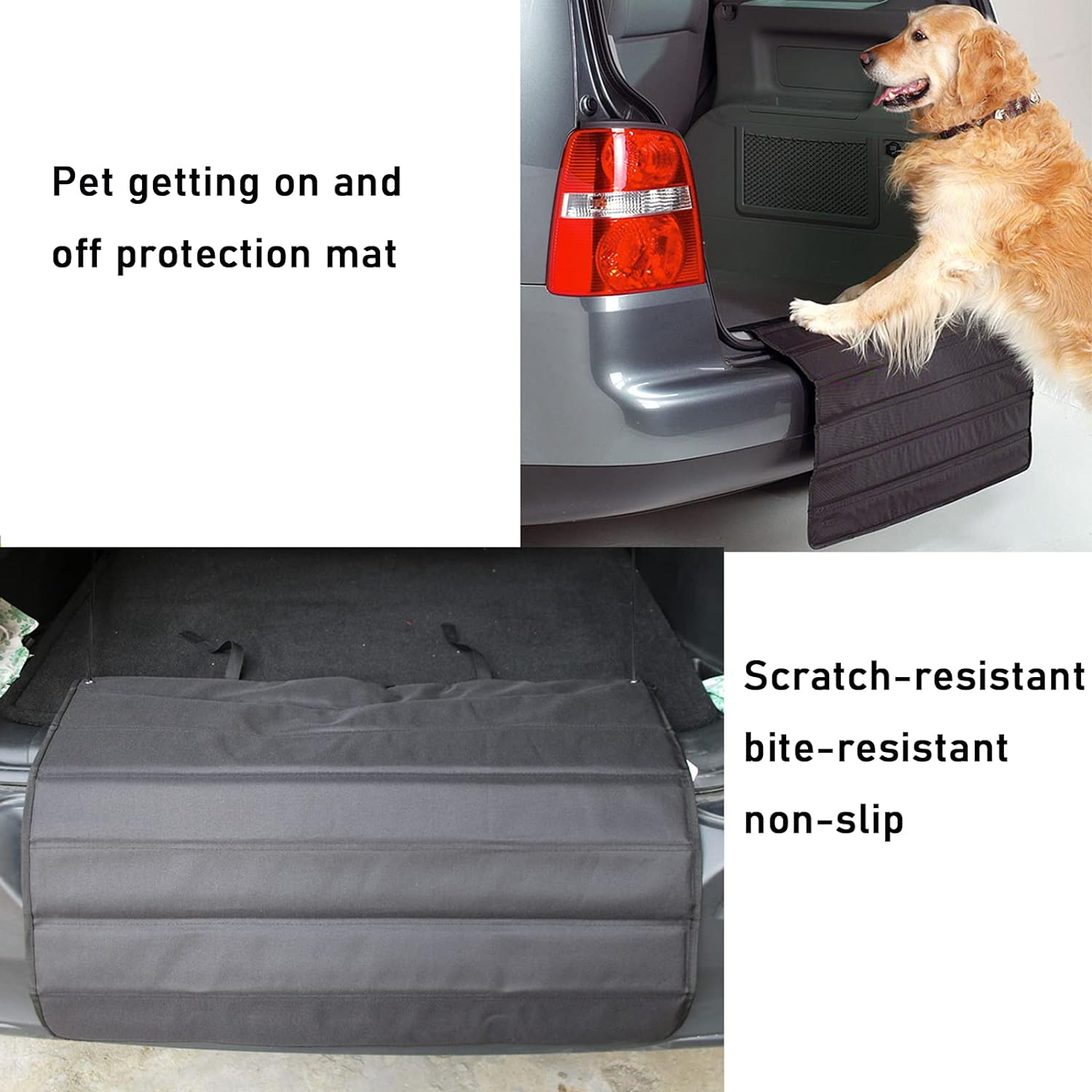 Universal Car Boot Protection, Foldable Car Bumper Guard, Pet Boot Liner Mat Waterproof Bumper Protector, Protect Car from Scratches Wear & Tear image number 4