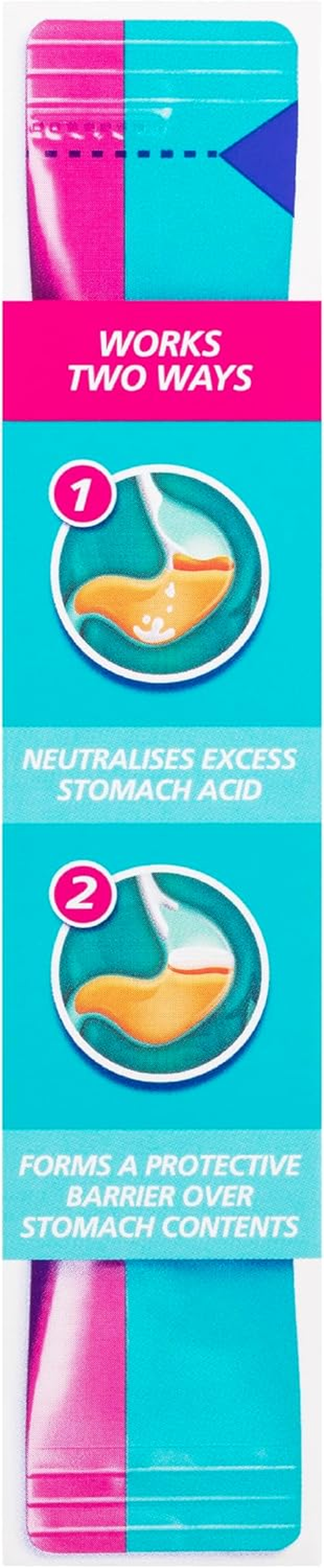 Gaviscon Dual Action Liquid Sachets for Heartburn and Indigestion Relief, 0.156 Kilograms image number 6